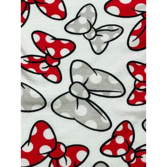 Disney Minnie Mouse Bow Pajama Pants Women’s 2X Red Gray Print Pockets - Picture 5 of 5